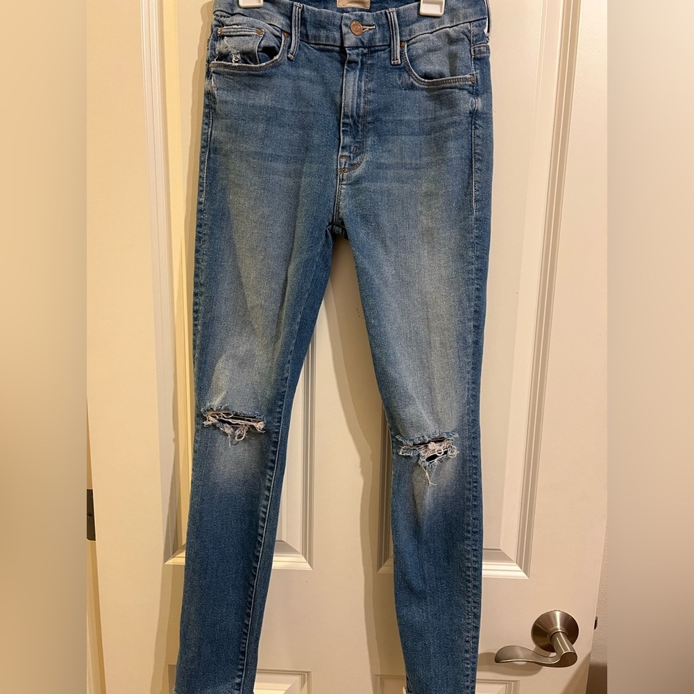 Mother Jeans, high waisted look ankle fray size 25